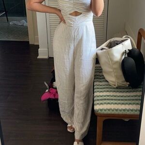 Abercrombie Strapless Cutout Jumpsuit